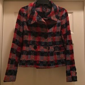 Forever 21 plaid cropped Peacoat