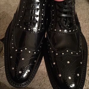 Dolce & Gabbana Black Lace-ups With Rhinestones