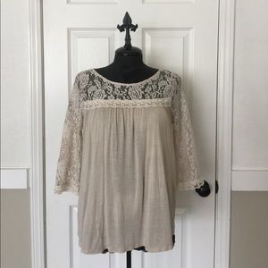 NWOT Never worn, 3/4 sleeve lace shirt
