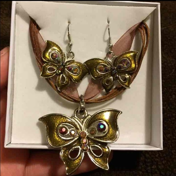 Butterfly jewelry set