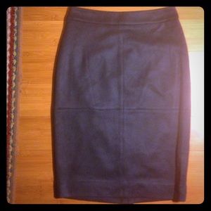 Faux Suede Pencil Skirt