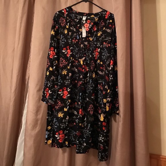 Pintuck Swing Dress