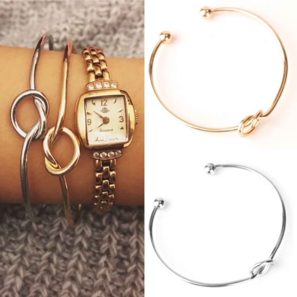 LAST 2 for $6  Knot Adjustable Bracelet silver