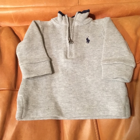 Long-sleeve cozy infant Polo sweater