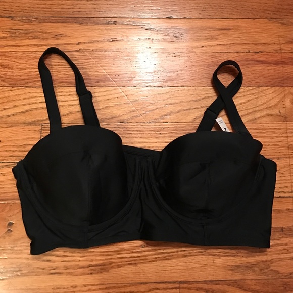 Long-Line Bustier Swim Suit Top