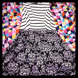 White & Black Patterned Dress