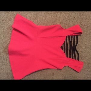 Hot pink peplum top