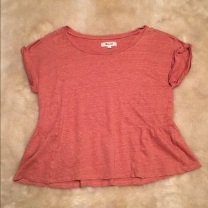 Madewell Modern Linen Gather Top Size XS
