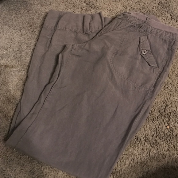 Grey linen pants
