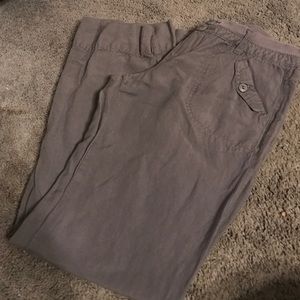 Grey linen pants