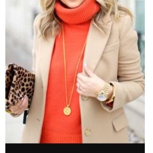 Orange turtle neck sweater