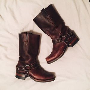 Frye 12R Belted Harness Boots