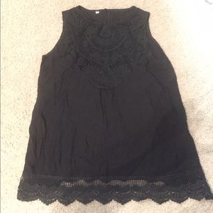 Black lacy top