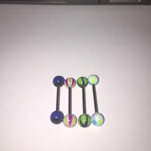 4 Tongue Rings