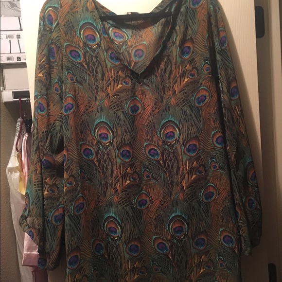 Show me your mumu peacock bell sleeve tunic