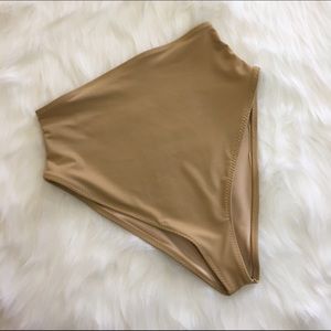 Nude high waist swimsuit bottom
