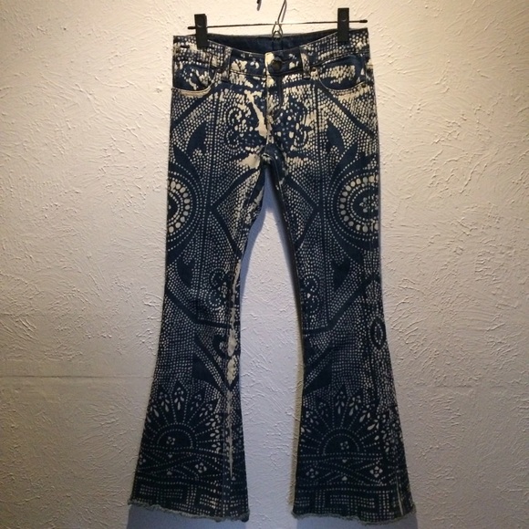 Free People Discharge Bali Flare Jeans