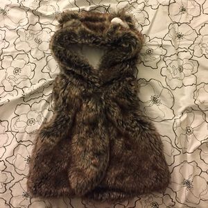 Fur vest with bear ears