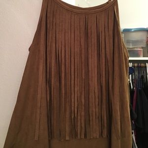 NWT suede fringe dress
