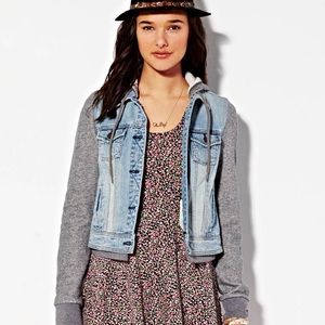 AE Denim Vested Hoodie