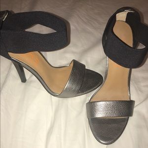 KORS Michael Kors silver and black heels