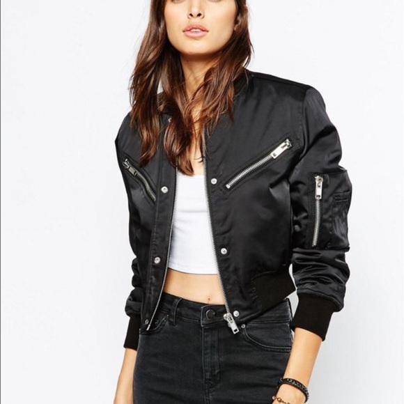 Asos cropped bomber jacket