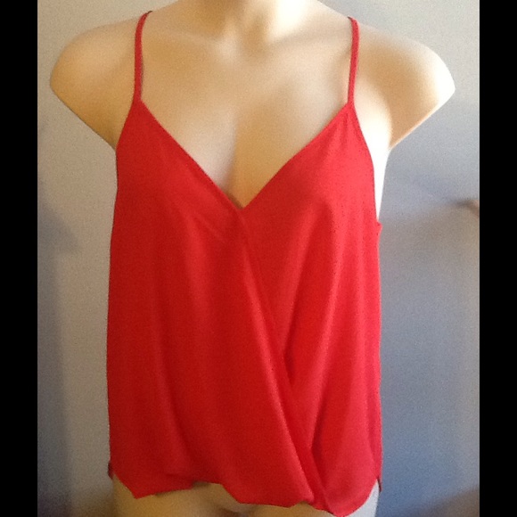 Tangerine Red Racerback Blouse - Picture 1 of 4