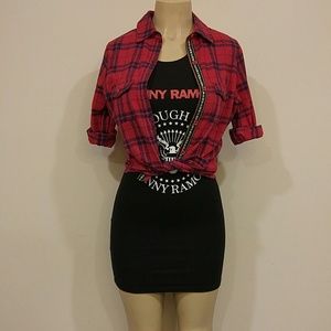 Johnny Ramone too tough to die mini dress