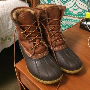 L.L. Bean Boots, 8" Shearling Lined