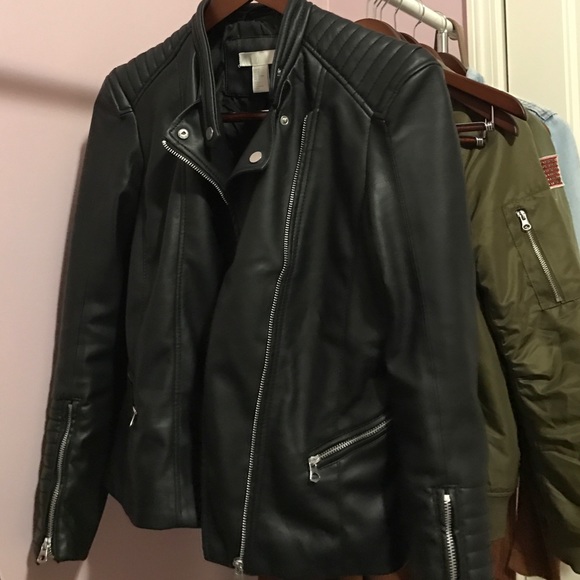 Faux leather jacket