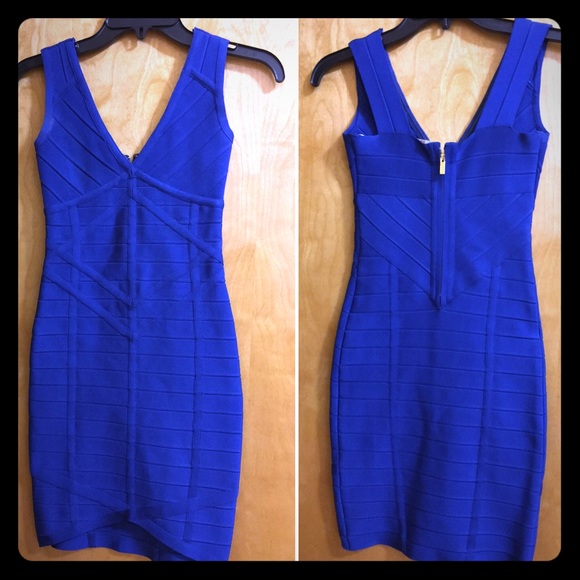 Stretta Blue Bandage Dress XS