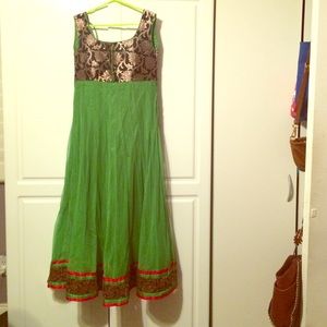 3 piece Indian Bollywood outfit - anarkali gown