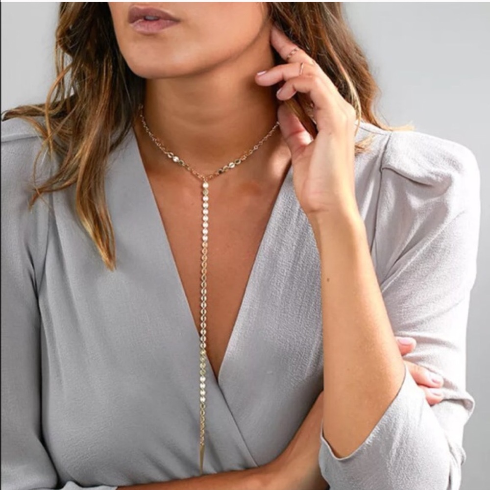 1 day Sale❣️ New✨ Long Pendant Chain Choker 😍✨ - Picture 4 of 7