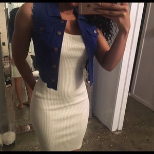 Blue denim vest