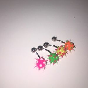 4 BELLY Rings 18G