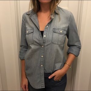 J Crew Chambray Button Down Shirt