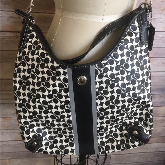 Coach purse black & white
