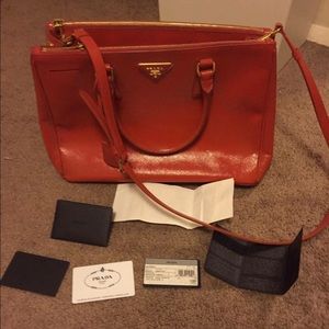 Prada Saffiano Large Double Zip Tote