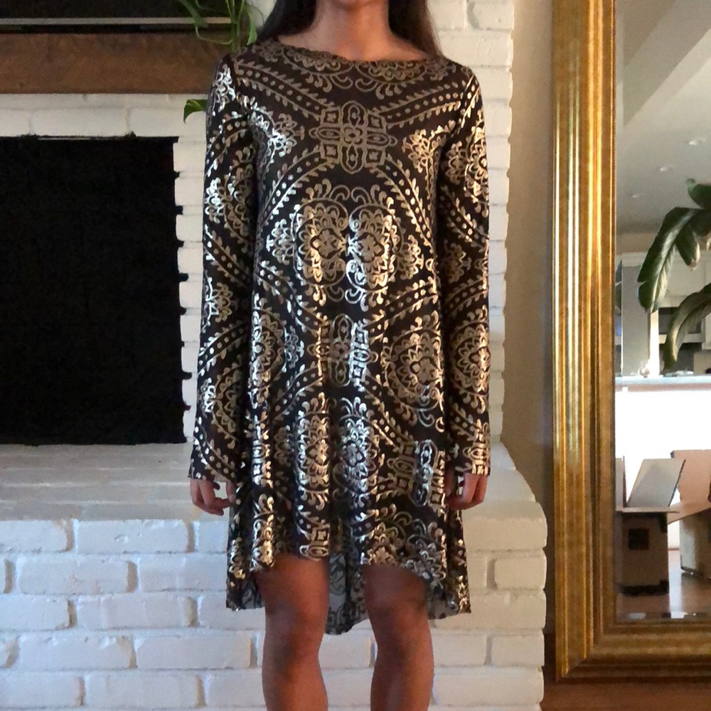 Junim sequin high-lo minidress