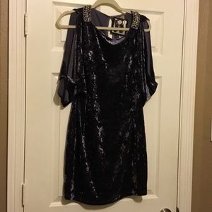 Size L. Purple Velvet dress by Piko 1988. BNWT.