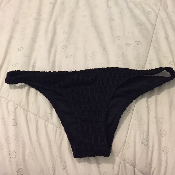 Black cheeky bikini bottoms