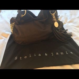Stella + Jamie Vegan Hobo Bag w/ gold studs