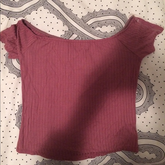 Rose off the shoulder shirt