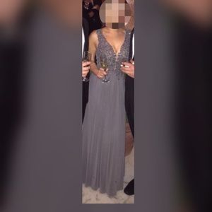 Jovani gray evening gown