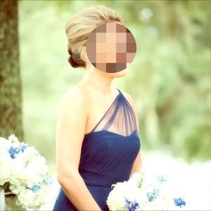 Blue sweetheart gown