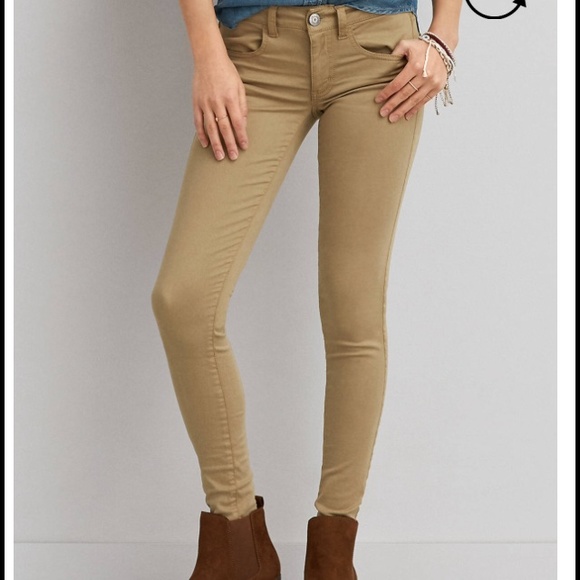 AE khaki jeggings