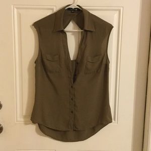 Black cut out blouse