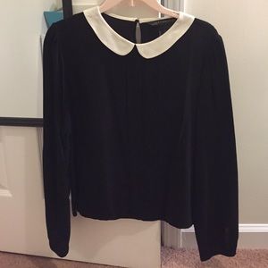 Collared long sleeve blouse