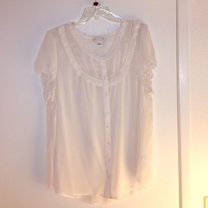Plus size feminine, sheer top
