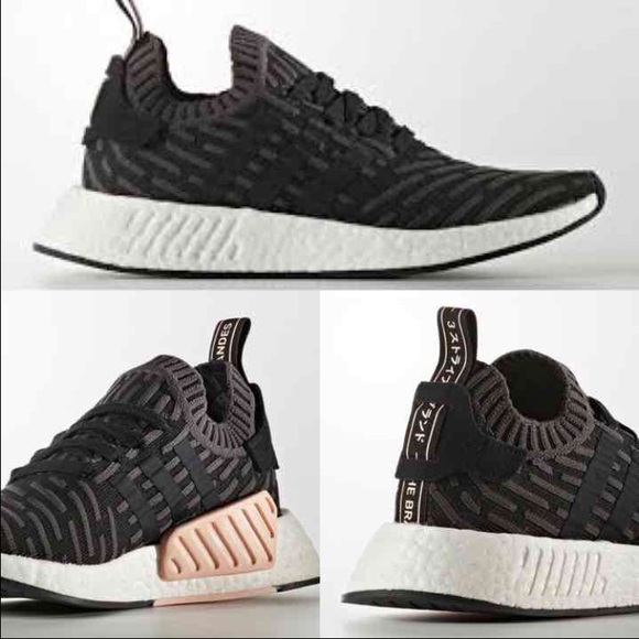 Adidas nmd r2 primeknit shop utility black / pink